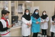 تجلیل اعضای پیشتازان آموزشگاه شهید دهستانی از پرستاران بیمارستان ولیعصر بافق